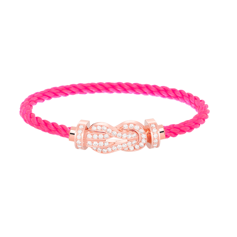 [Plus&Max]CHANCE LARGE 8 FIGURE BUCKLE FULL DIAMOND BRACELET ROSE GOLD