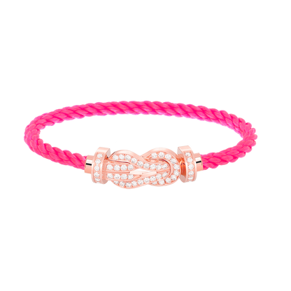 [Plus&Max]CHANCE LARGE 8 FIGURE BUCKLE FULL DIAMOND BRACELET ROSE GOLD