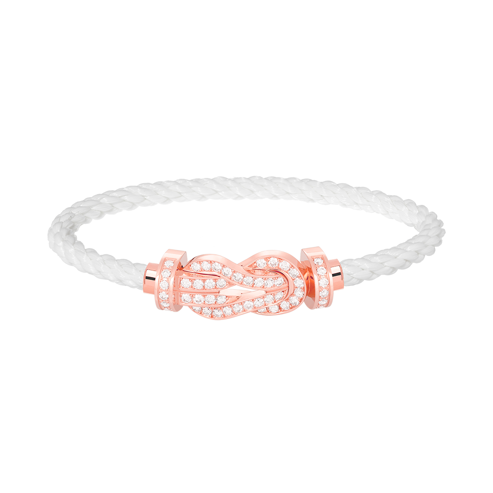 [Plus&Max]CHANCE LARGE 8 FIGURE BUCKLE FULL DIAMOND BRACELET ROSE GOLD