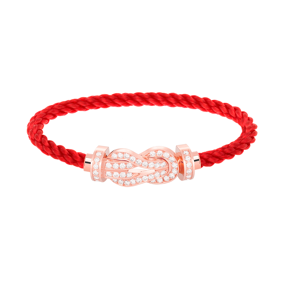 [Plus&Max]CHANCE LARGE 8 FIGURE BUCKLE FULL DIAMOND BRACELET ROSE GOLD