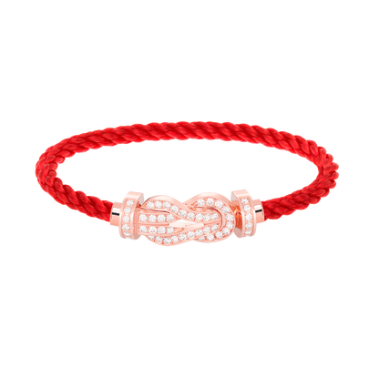 [Plus&Max]CHANCE LARGE 8 FIGURE BUCKLE FULL DIAMOND BRACELET ROSE GOLD