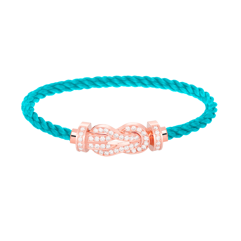[Plus&Max]CHANCE LARGE 8 FIGURE BUCKLE FULL DIAMOND BRACELET ROSE GOLD