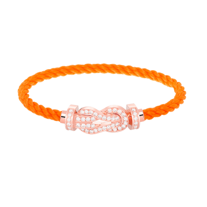 [Plus&Max]CHANCE LARGE 8 FIGURE BUCKLE FULL DIAMOND BRACELET ROSE GOLD