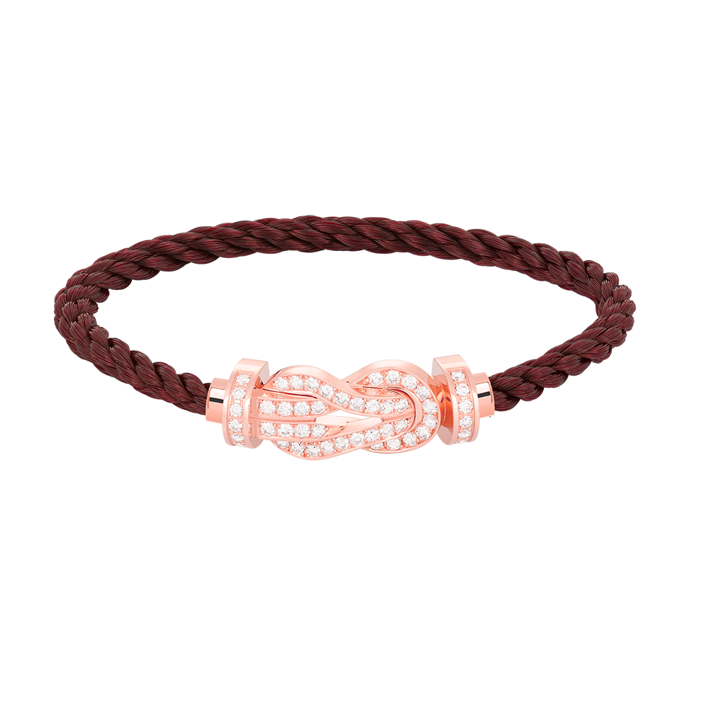 [Plus&Max]CHANCE LARGE 8 FIGURE BUCKLE FULL DIAMOND BRACELET ROSE GOLD