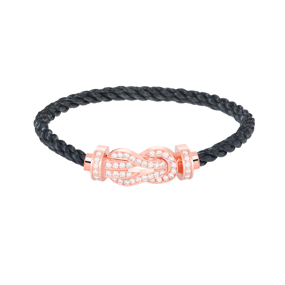 [Plus&Max]CHANCE LARGE 8 FIGURE BUCKLE FULL DIAMOND BRACELET ROSE GOLD
