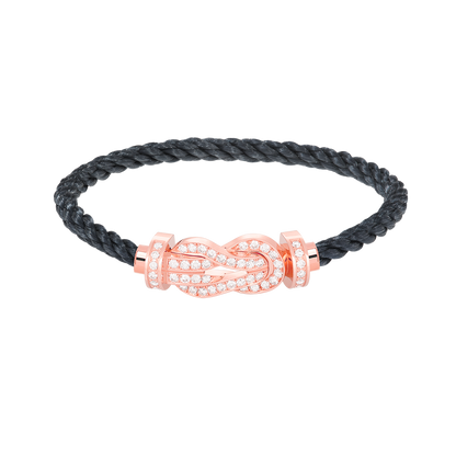 [Plus&Max]CHANCE LARGE 8 FIGURE BUCKLE FULL DIAMOND BRACELET ROSE GOLD