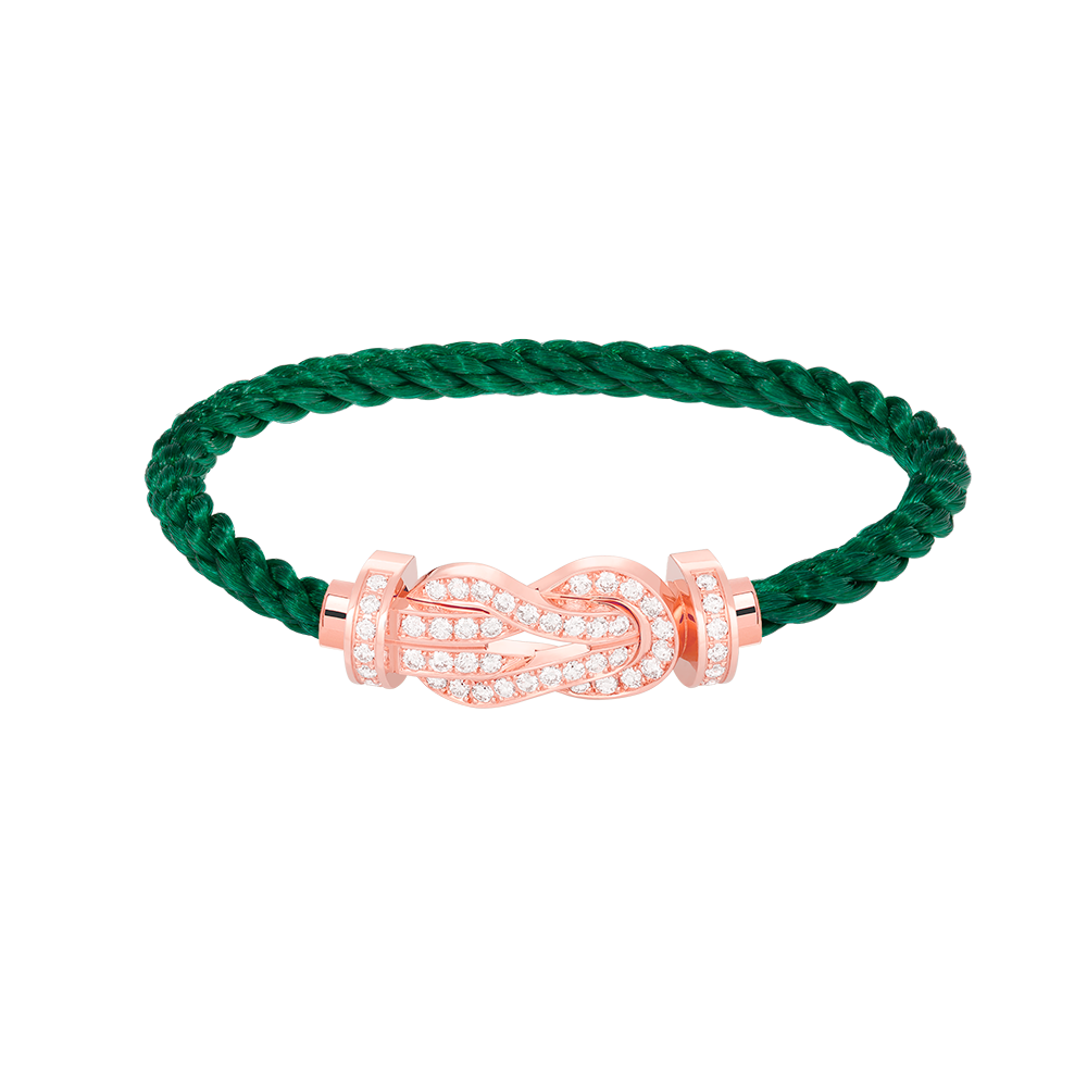 [Plus&Max]CHANCE LARGE 8 FIGURE BUCKLE FULL DIAMOND BRACELET ROSE GOLD