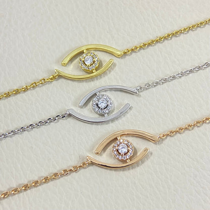 [Plus&Max]Lucky Eye Pave-Set Diamond Bracelet