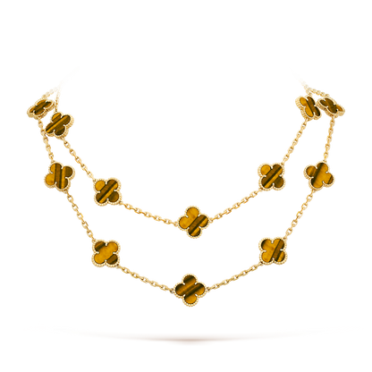 [Plus&Max]CLOVER 20 MOTIFS TIGER EYE ROSE GOLD