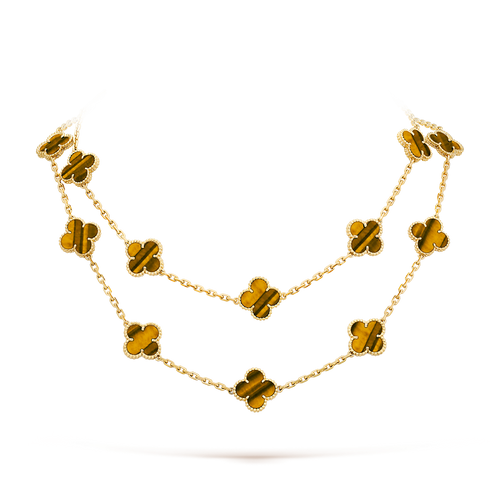 [Plus&Max]CLOVER 20 MOTIFS TIGER EYE ROSE GOLD