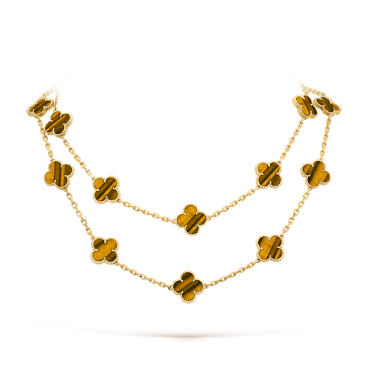 [Plus&Max]CLOVER 20 MOTIFS TIGER EYE ROSE GOLD