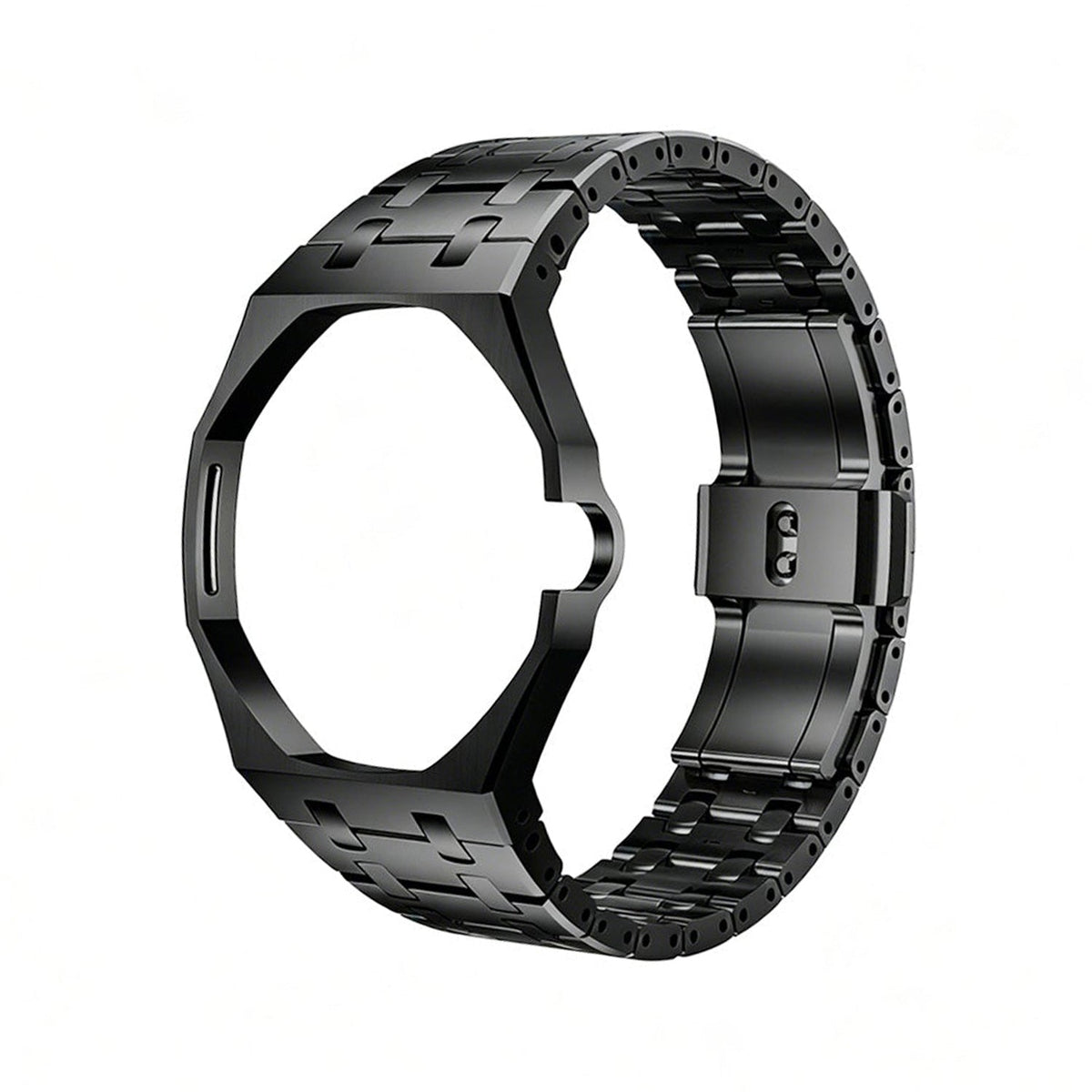 [Plus&Max]OAK POP BLACK STEEL CASE & SILICONE STRAP