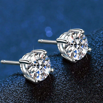 [Plus&Max]FOUR-PRONG MOISSANITE EARRINGS