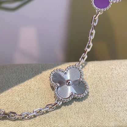 [Plus&Max]LUCKY CLOVER 5-MOTIF BRACELET - VIOLET COLLECTION
