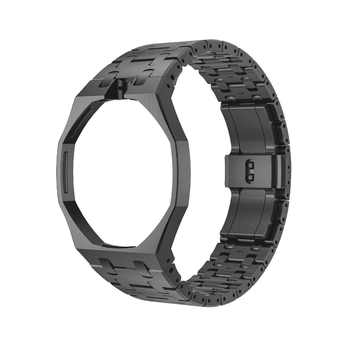 [Plus&Max]OAK POP BLACK STEEL CASE & SILICONE STRAP