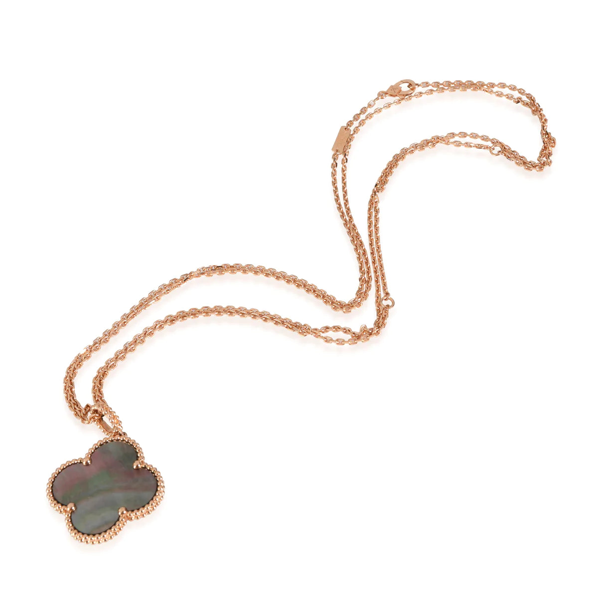 [Plus&Max]CLOVER 25MM GOLD DARK MOP BIG CLOVER NECKLACE