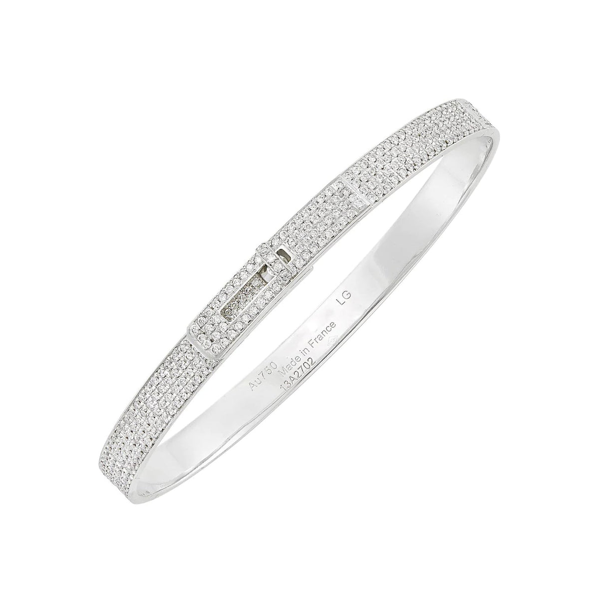[Plus&Max]HM KELLY BRACELET IN SILVER AND FULL PAVE DIAMOND