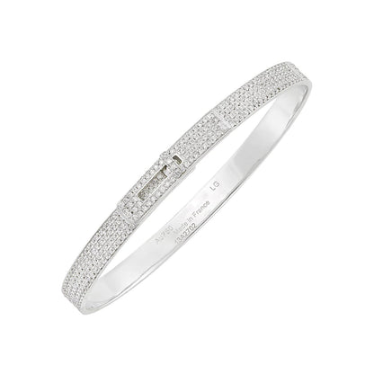 [Plus&Max]HM KELLY BRACELET IN SILVER AND FULL PAVE DIAMOND
