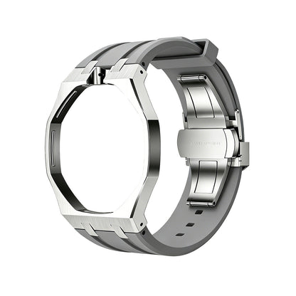 [Plus&Max]OAK POP GRAY STEEL SILICONE STRAP