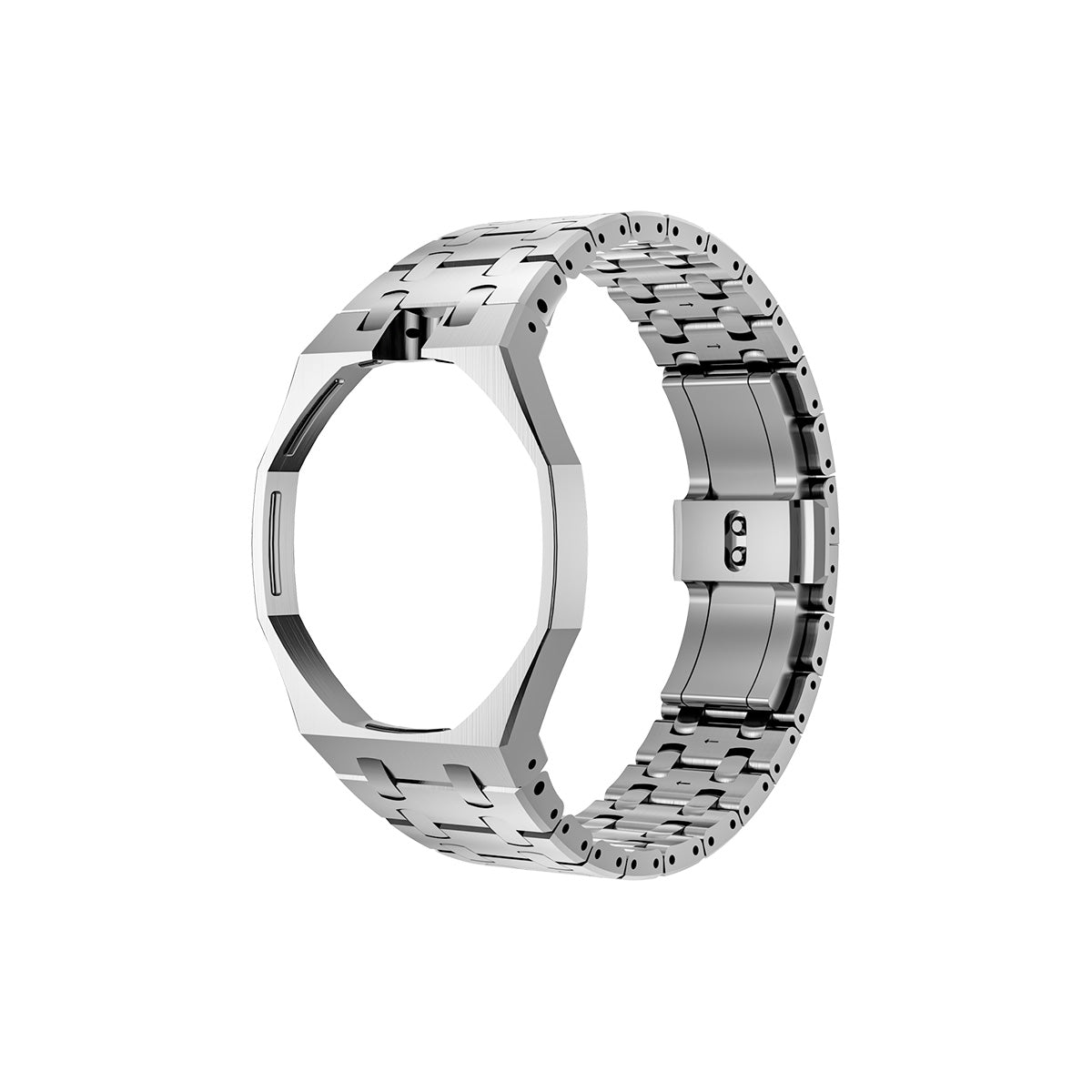[Plus&Max]OAK POP EXCLUSIVE SILVER STEEL STRAP