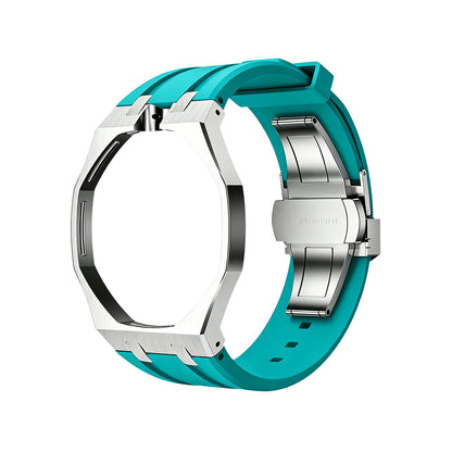 [Plus&Max]OAK POP SKY BLUE STEEL SILICONE STRAP
