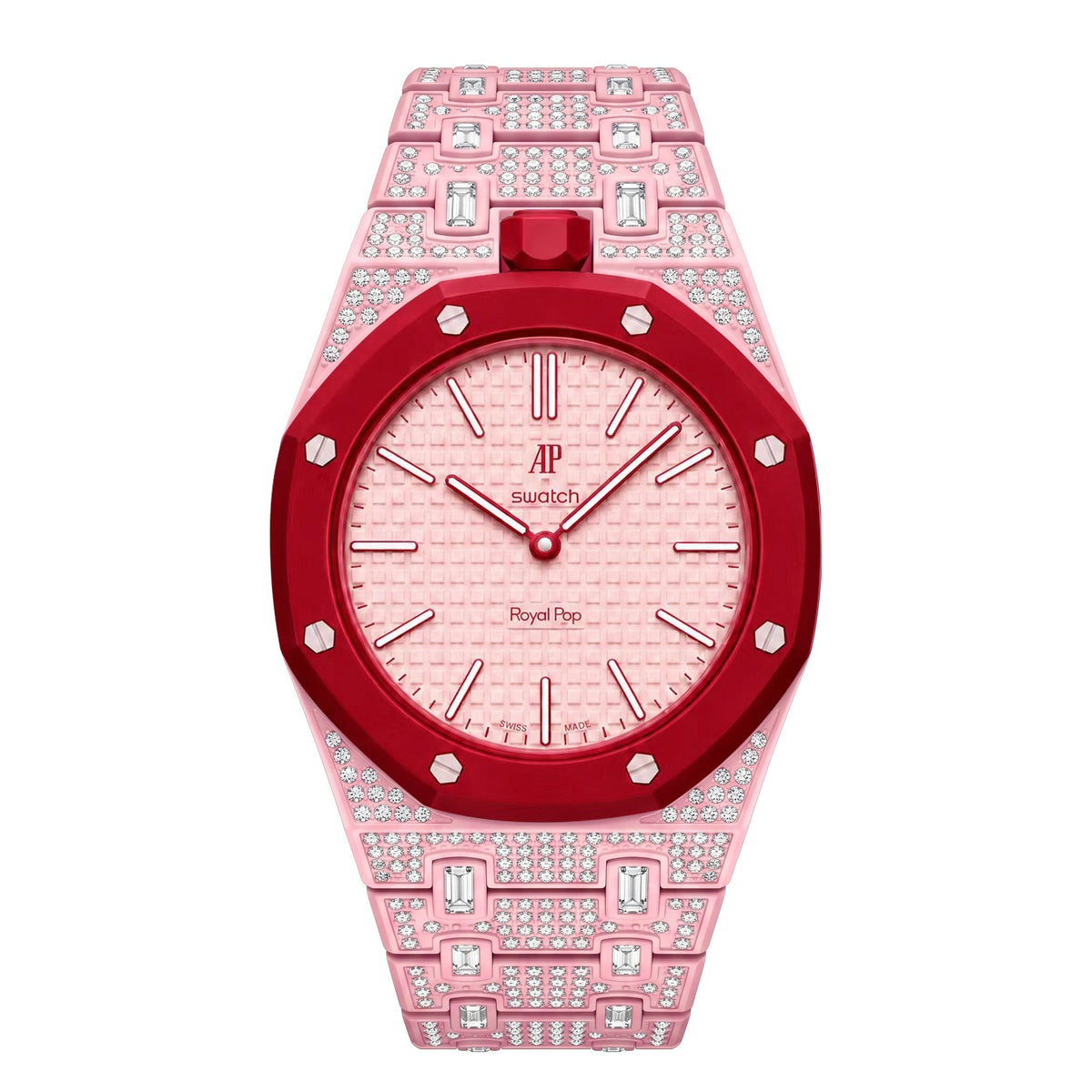 [Plus&Max]Royal Oak Pop Exclusive Bioceramic Case & Bioceramic Strap Full Diamond
