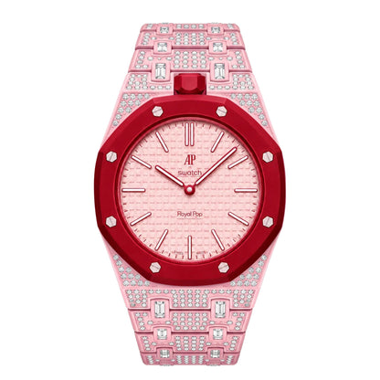 [Plus&Max]Royal Oak Pop Exclusive Bioceramic Case & Bioceramic Strap Full Diamond