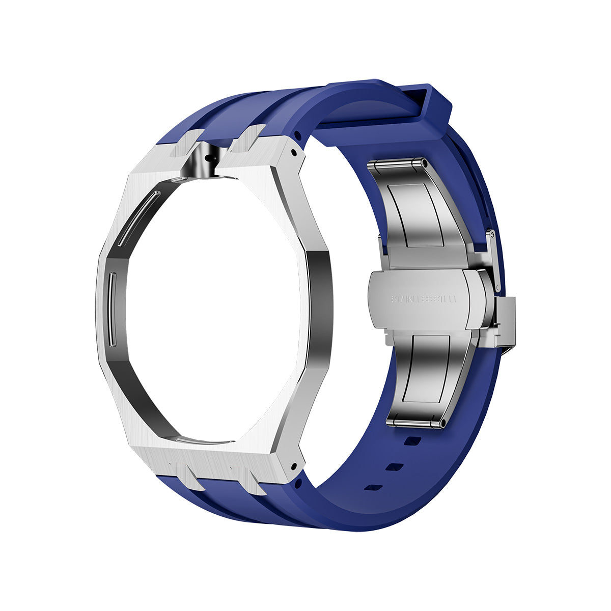 [Plus&Max]OAK POP DARK BLUE STEEL SILICONE STRAP