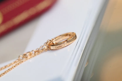 [Plus&Max]LOVE NECKLACE ADJUSTABLE ROSE GOLD 2 DIAMOND