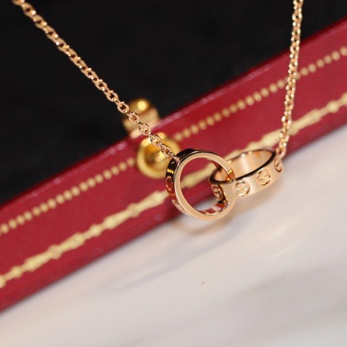 [Plus&Max]LOVE NECKLACE PINK GOLD AND SILVER