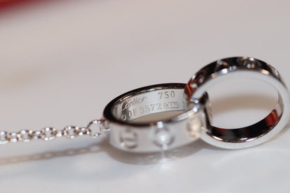 [Plus&Max]LOVE NECKLACE PINK GOLD AND SILVER