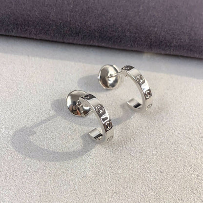 [Plus&Max]LOVE EARRINGS 2.65MM SILVER