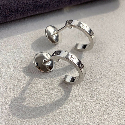 [Plus&Max]LOVE EARRINGS 2.65MM SILVER