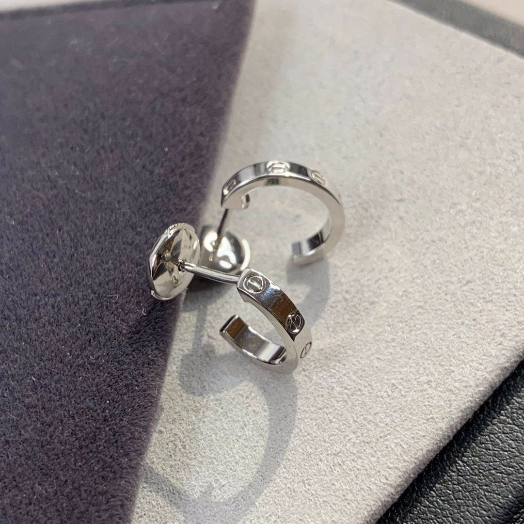 [Plus&Max]LOVE EARRINGS 2.65MM SILVER