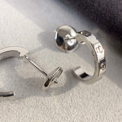 [Plus&Max]LOVE EARRINGS 2.65MM SILVER