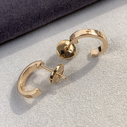 [Plus&Max]LOVE EARRINGS 2.65MM PINK GOLD