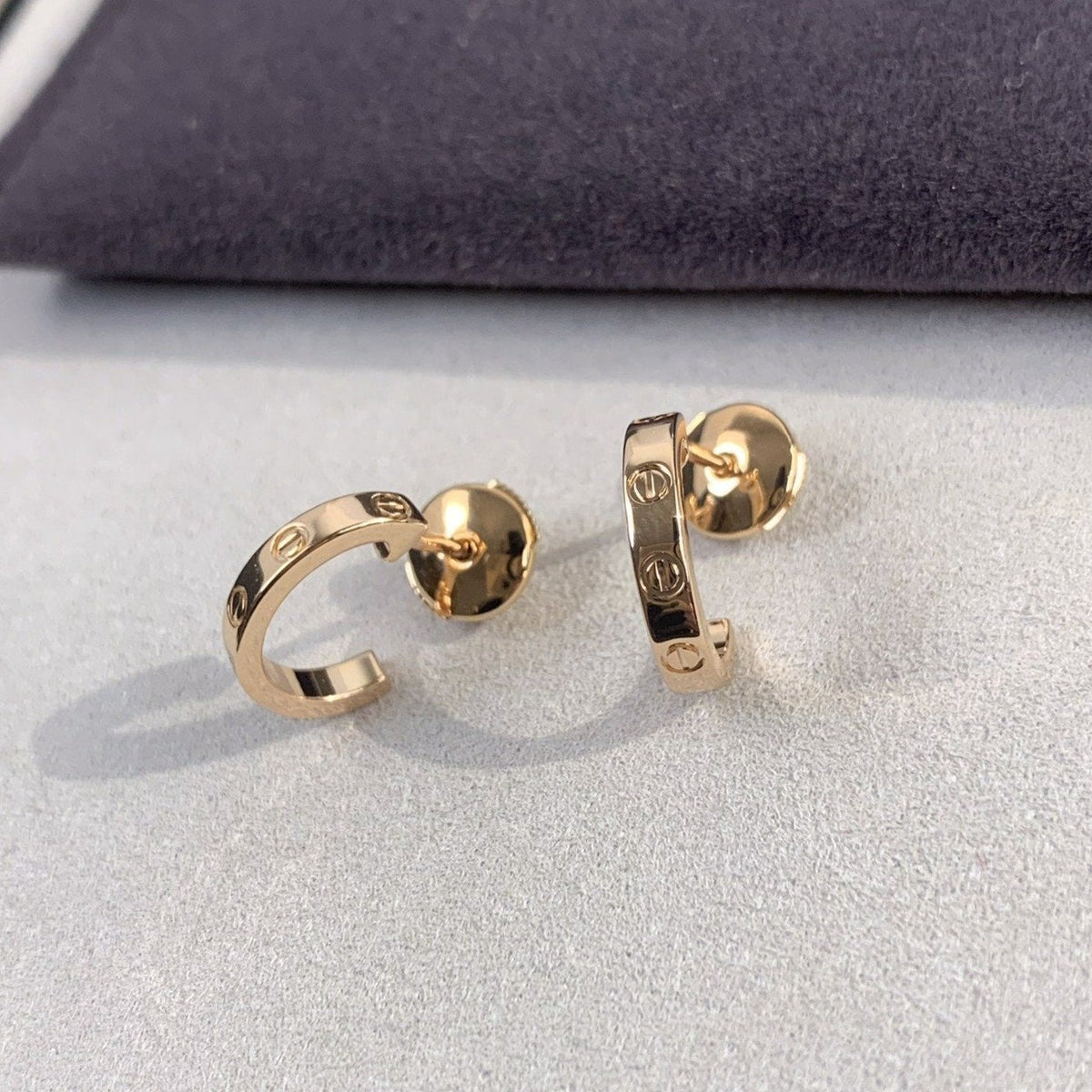 [Plus&Max]LOVE EARRINGS 2.65MM PINK GOLD