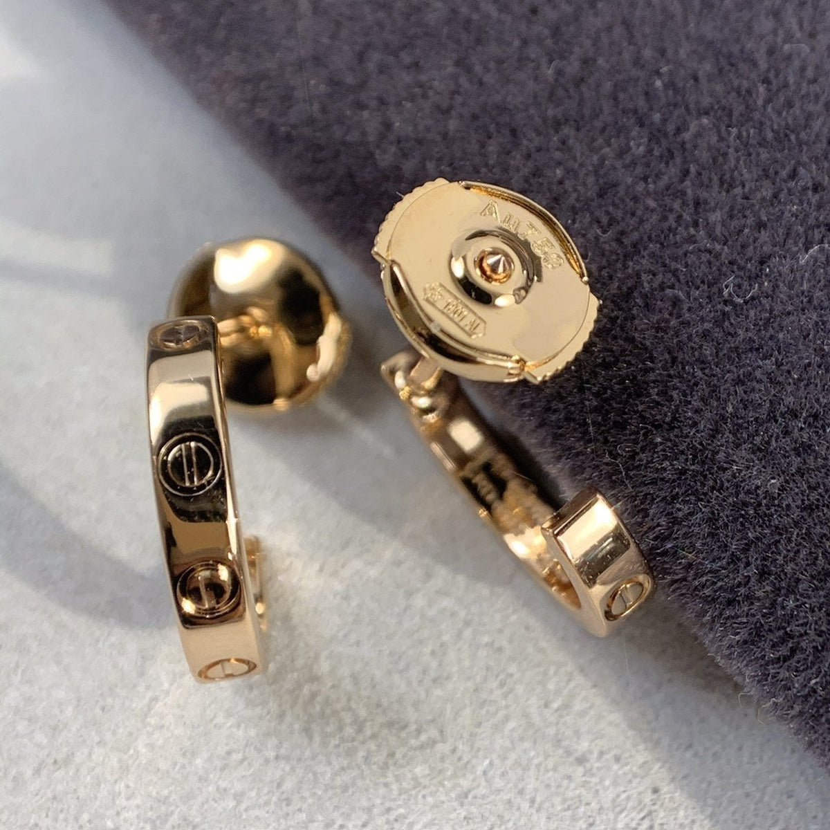[Plus&Max]LOVE EARRINGS 2.65MM PINK GOLD