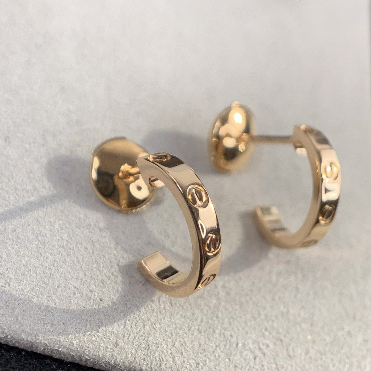 [Plus&Max]LOVE EARRINGS 2.65MM PINK GOLD