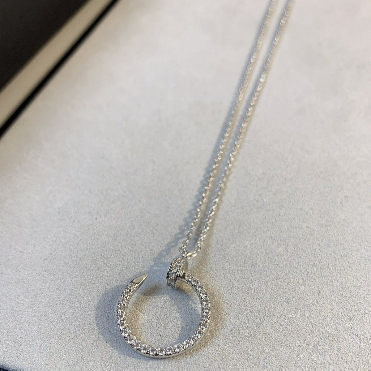 [Plus&Max]JUSTE NECKLACE SILVER DIAMONDS