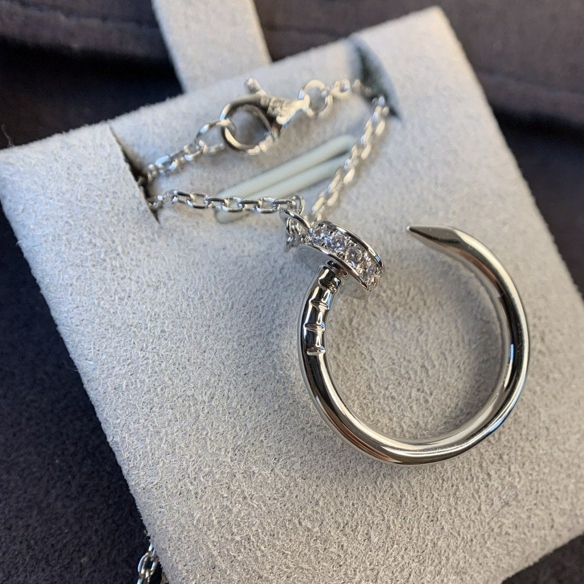 [Plus&Max]JUSTE NECKLACE SILVER DIAMONDS