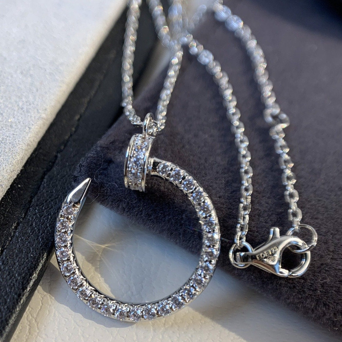 [Plus&Max]JUSTE NECKLACE SILVER DIAMONDS