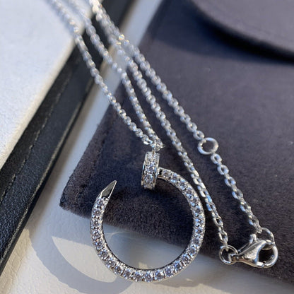 [Plus&Max]JUSTE NECKLACE SILVER DIAMONDS