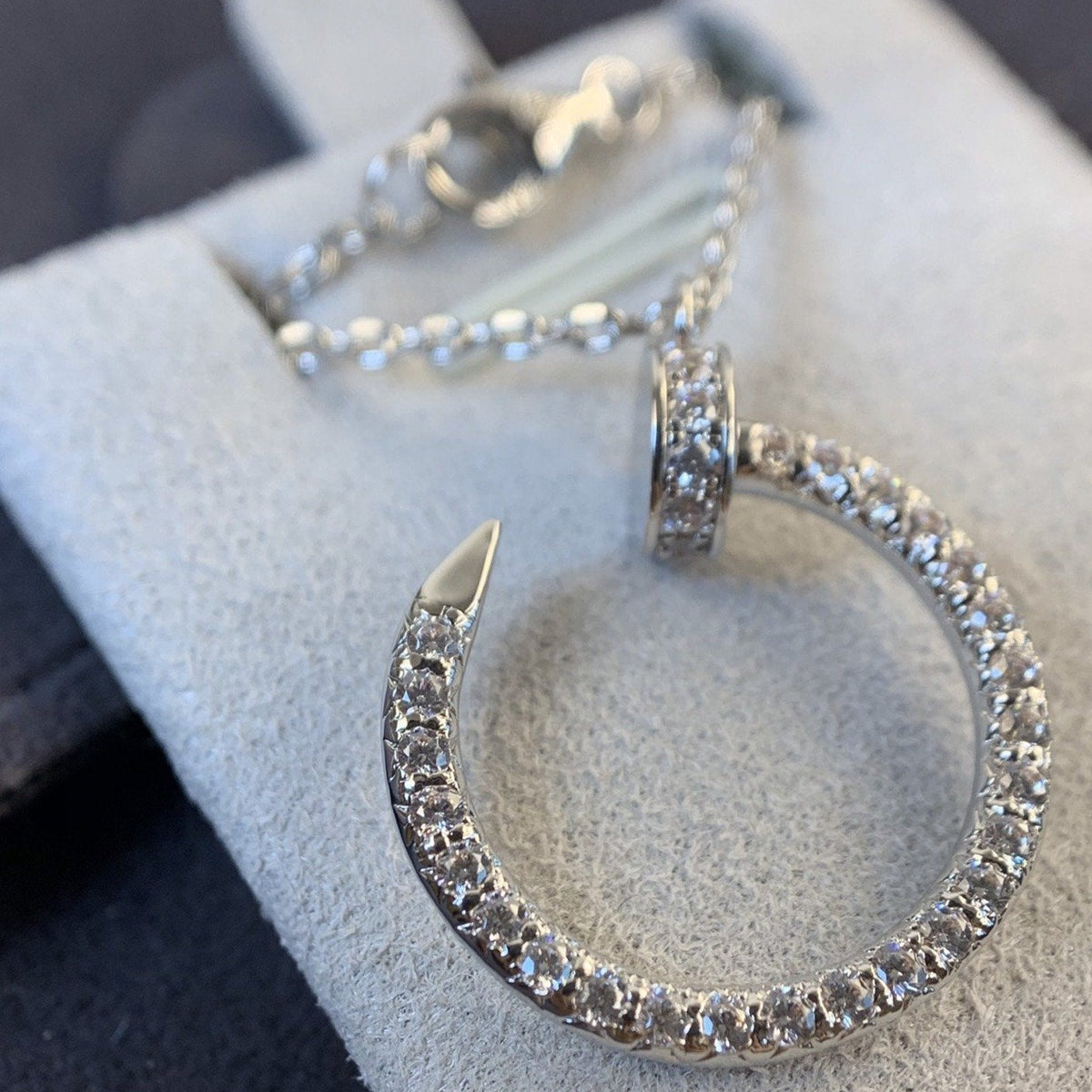 [Plus&Max]JUSTE NECKLACE SILVER DIAMONDS