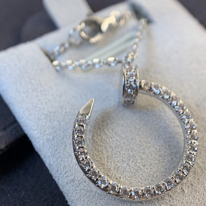 [Plus&Max]JUSTE NECKLACE SILVER DIAMONDS