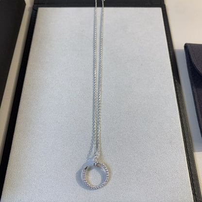 [Plus&Max]JUSTE NECKLACE SILVER DIAMONDS
