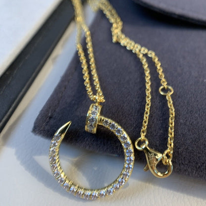 [Plus&Max]JUSTE NECKLACE GOLD DIAMONDS