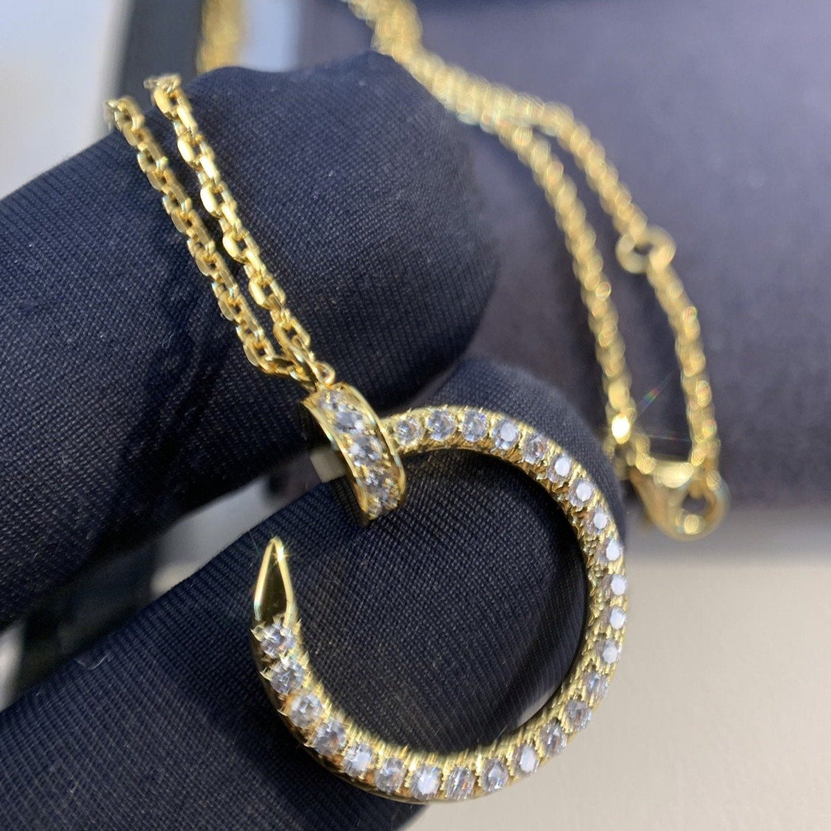 [Plus&Max]JUSTE NECKLACE GOLD DIAMONDS