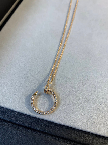 [Plus&Max]JUSTE NECKLACE PINK GOLD DIAMONDS