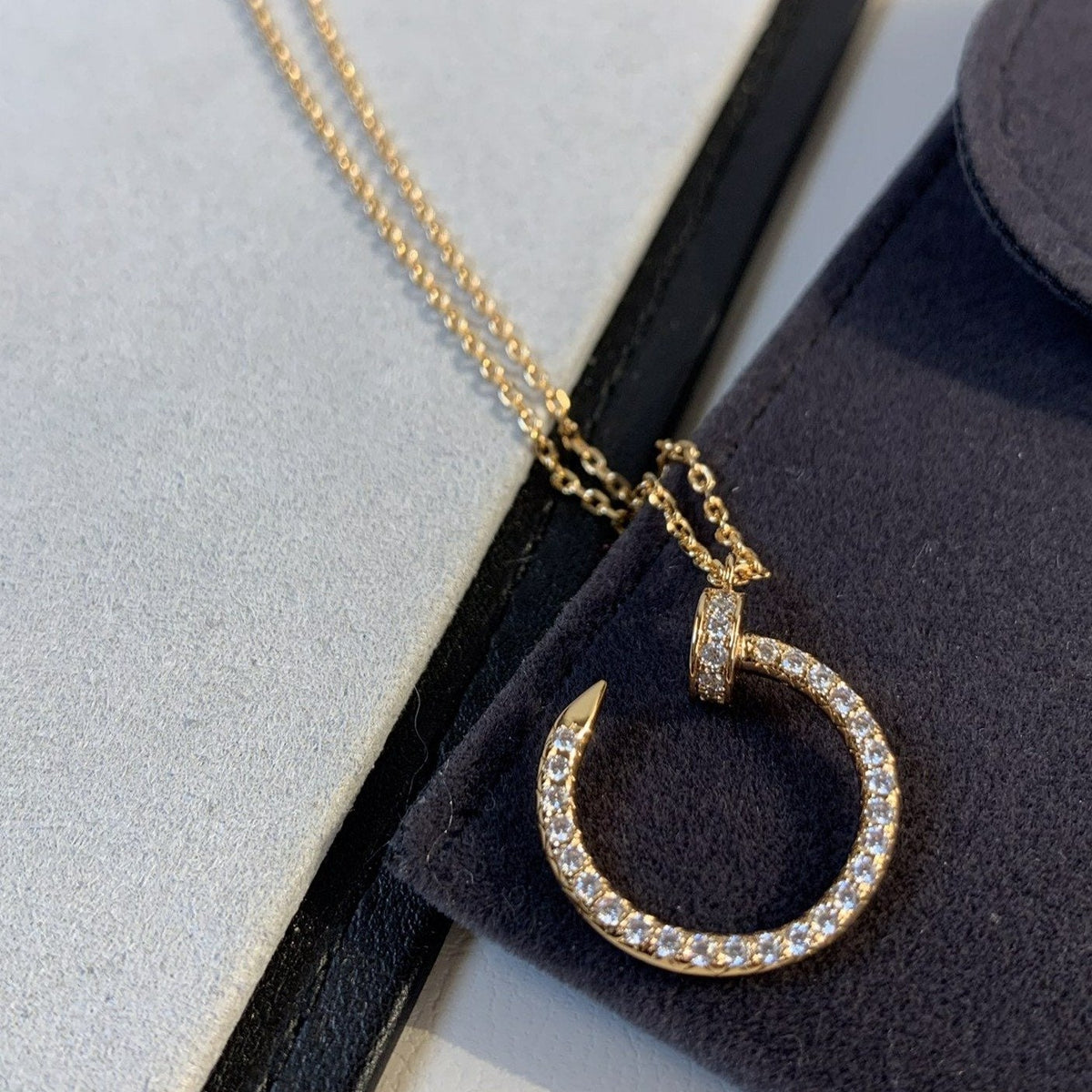 [Plus&Max]JUSTE NECKLACE PINK GOLD DIAMONDS